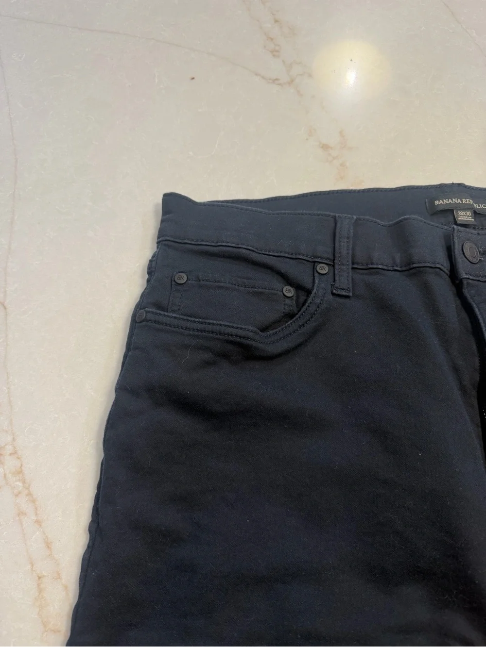 Banana Republic Mens Straight Leg Chino Pants Navy Blue Size 38x30